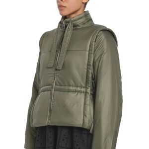 NWT GANNI Siny Quilted Vest Jacket in KALAMATA -Sz 6